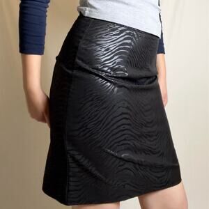 Black zebra print skirt